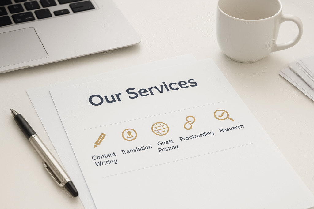 AI-powered digital marketing workspace showing automation tools and analytics dashboard for professional online services